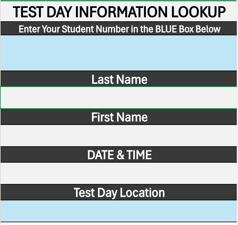  FLHA TEST DAY INFO